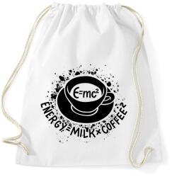 printfashion E=mc2, Energy=milkxcoffee2 - Sportzsák, Tornazsák - Fehér (16737957)