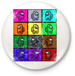 printfashion Among Us - Crew - Kitűző, hűtőmágnes - Fehér (3936804)