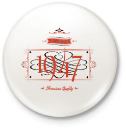 printfashion since-1947-red-black - Kitűző, hűtőmágnes - Fehér (3076493)