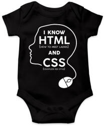printfashion I know HTML and CSS - Baba Body - Fekete (7242380)