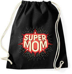 printfashion Super Mom - Sportzsák, Tornazsák - Fekete (6672814)