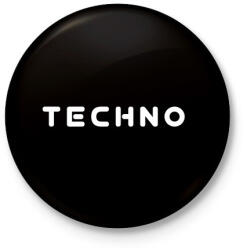printfashion techno - Kitűző, hűtőmágnes - Fekete (3103147)