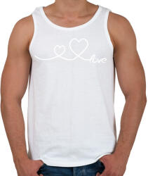 printfashion Szívek love - Férfi atléta - Fehér (11683274)