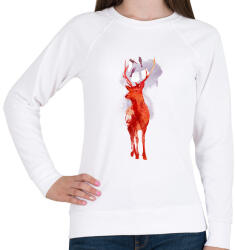 printfashion Useless deer - Női pulóver - Fehér (240525)