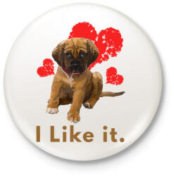 printfashion i like it - Kitűző, hűtőmágnes - Fehér (3082440)