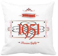 printfashion since-1951-red-black - Párnahuzat, Díszpárnahuzat - Fehér (526175)