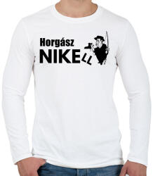 printfashion HORGÁSZNI KELL - Férfi hosszú ujjú póló - Fehér (13784050)
