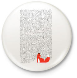 printfashion Black grass - Kitűző, hűtőmágnes - Fehér (3074674)