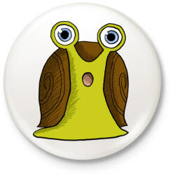 printfashion csigabiga-002 - Kitűző, hűtőmágnes - Fehér (3088332)