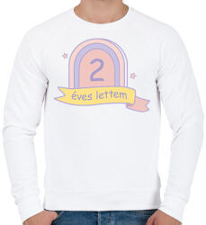 printfashion Táblás minta - Számmal - Férfi pulóver - Fehér (6249191)