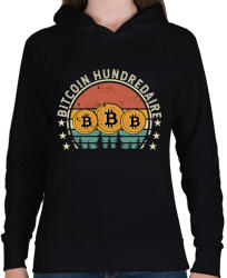 printfashion BITCOIN 4 EVER 65 - Női kapucnis pulóver - Fekete (6202898)