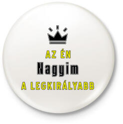 printfashion Az én nagyim - Kitűző, hűtőmágnes - Fehér (3617009)