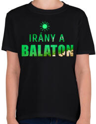 printfashion irány a balaton - Gyerek póló - Fekete (7451289)
