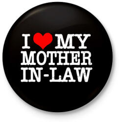 printfashion Mother in-law - Kitűző, hűtőmágnes - Fekete (3102387)