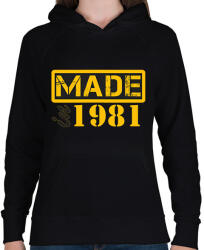 printfashion 1981 - Női kapucnis pulóver - Fekete (12798540)