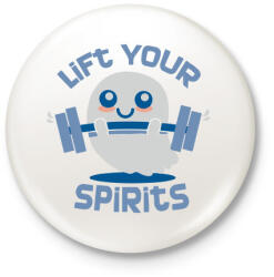 printfashion Küzdő szellem - Kitűző, hűtőmágnes - Fehér (4184574)