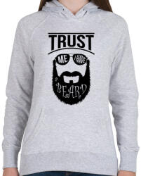 printfashion Szakállas vagyok - Női kapucnis pulóver - Sport szürke (133484)