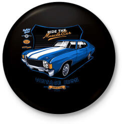 printfashion muscle car - Kitűző, hűtőmágnes - Fekete (13676252)
