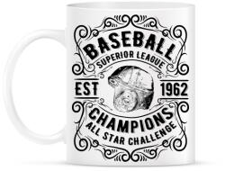 printfashion Baseball szuper liga - Bögre - Fehér (788119)