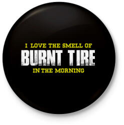 printfashion Burnt Tire - Kitűző, hűtőmágnes - Fekete (3094379)