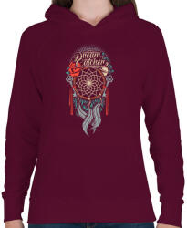 printfashion Álomcsapda - Női kapucnis pulóver - Bordó (45010)