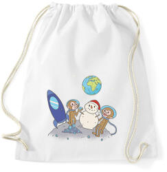printfashion Majmok a holdon - Sportzsák, Tornazsák - Fehér (6160112)