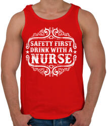 printfashion Igyál a nővérrel - Férfi atléta - Piros (145521)