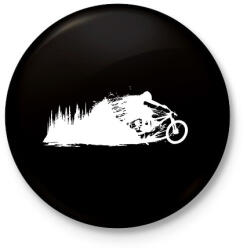 printfashion Biker Custom - Kitűző, hűtőmágnes - Fekete (3098008)