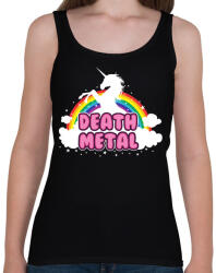 printfashion Death Metal unikornis - Női atléta - Fekete (836560)
