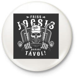 printfashion Friss jogsis - Maradj távol! - Kitűző, hűtőmágnes - Fehér (6393613)