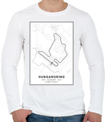 printfashion Hungaroring - Férfi hosszú ujjú póló - Fehér (7202538)