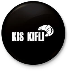 printfashion kis kifli - páros minta - Kitűző, hűtőmágnes - Fekete (16812550)