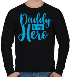 printfashion Apa a hősöm - Férfi pulóver - Fekete (2889722)