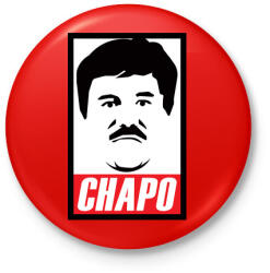 printfashion El Chapo - Kitűző, hűtőmágnes - Piros (3630896)