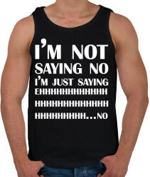 printfashion I'm not saying no - Férfi atléta - Fekete (7028020)