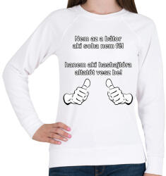 printfashion nem az a bátor. . . - Női pulóver - Fehér (4573276)