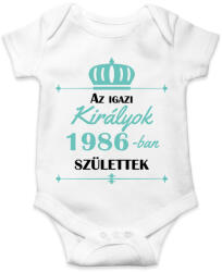 printfashion Az igazi királyok - Évszámmal - Baba Body - Fehér (7151834)