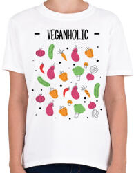 printfashion Veganholic - Gyerek póló - Fehér (8150845)