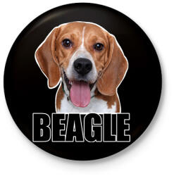 printfashion beagle - Kitűző, hűtőmágnes - Fekete (12088923)