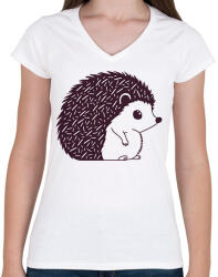 printfashion Süni - Női V-nyakú póló - Fehér (13660299)