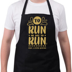 printfashion To run or not to run? - Kötény - Fekete (7357648)