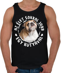 printfashion Angol Bulldog - Férfi atléta - Fekete (5438372)