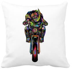 printfashion Motoros Télapó - Párnahuzat, Díszpárnahuzat - Fehér (9618903)