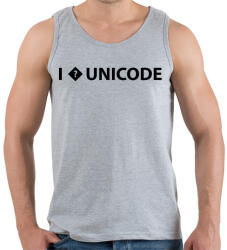 printfashion I love unicode - Férfi atléta - Sport szürke (1053788)
