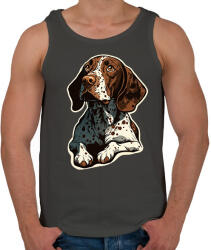 printfashion Angol vizsla pointer - Férfi atléta - Sötétszürke (12761408)