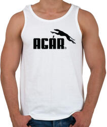 printfashion Agár / greyhound logó (fekete) - Férfi atléta - Fehér (2292858)