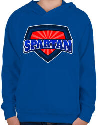 printfashion SPARTAN - Gyerek kapucnis pulóver - Királykék (11441787)