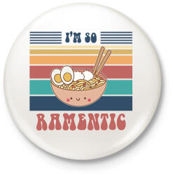 printfashion Ramentic - Kitűző, hűtőmágnes - Fehér (13360195)