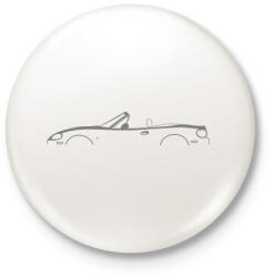 printfashion Mazda NB Szürke - Kitűző, hűtőmágnes - Fehér (15821000)