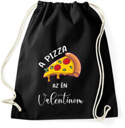 printfashion Pizza Valentin nap - Sportzsák, Tornazsák - Fekete (6016999)